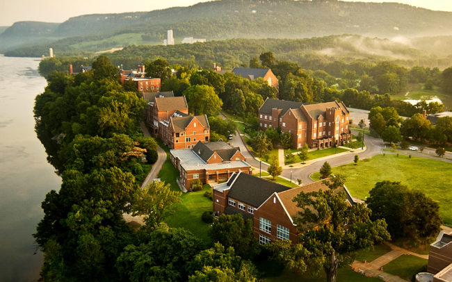 Aerial view of Baylor School, Chattanooga, TN